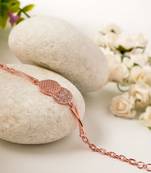 Rose gold sterling silver merging bracelet