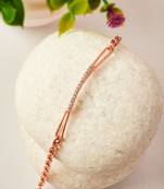 Rose gold  sterling silver bridge bracelet