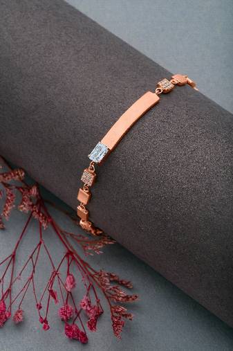 Rose gold  sterling silver belt bracelet