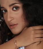 Rose gold  sterling silver flash-pin bracelet