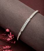 sterling silver crystal femme bracelet