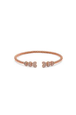 Rose gold  sterling silver triple-love kada 1