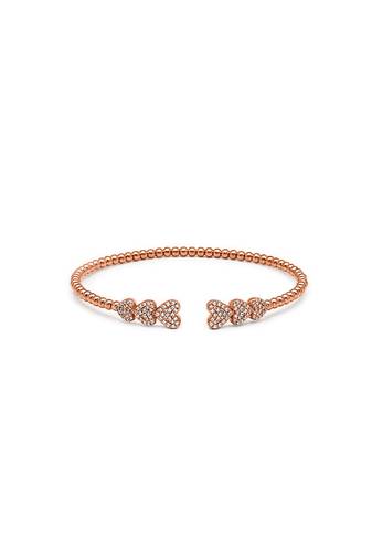 Rose gold  sterling silver triple-love kada