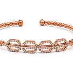 Rose gold  sterling silver pentagon kada