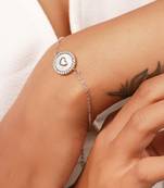 Silver dainty heart bracelet (mop)