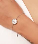 Silver dainty butterfly bracelet (mop)