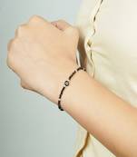 Silver black evil eye twinkle bracelet