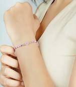 Silver purple heart twinkle bracelet