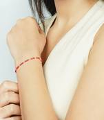Silver red twinkle bracelet