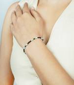 Silver teal blue twinkle bracelet