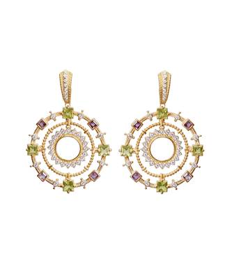 Multicolor earrings with sterling silver base 2