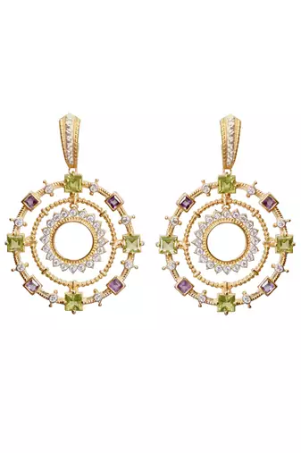 Multicolor earrings with sterling silver base