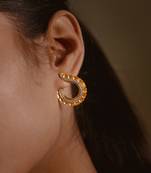 Gold sterling silver earrings