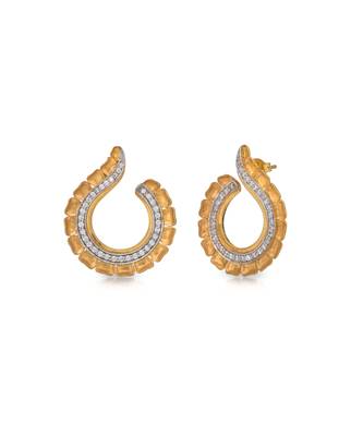 Gold sterling silver earrings 2