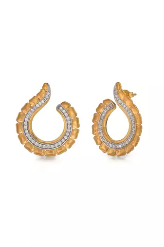 Gold sterling silver earrings