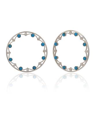 Silver studded jewellery sterling base rhodium earrings 1