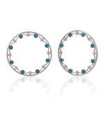 Silver studded jewellery sterling base rhodium earrings