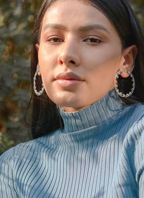 Silver studded jewellery sterling base rhodium earrings 2