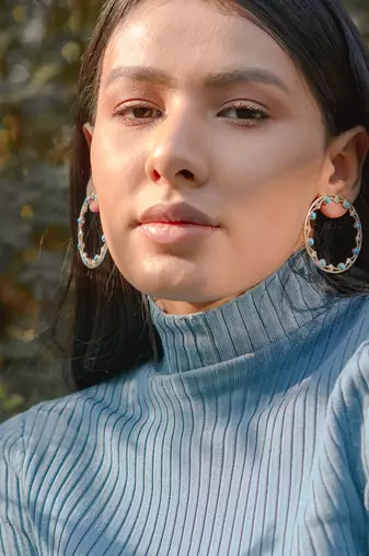 Silver studded jewellery sterling base rhodium earrings