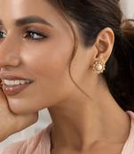 Gold earrings with sterling silver base