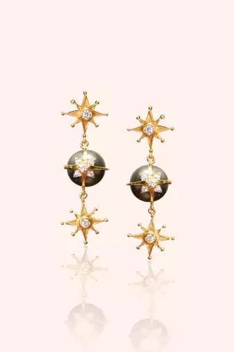 Black sterling silver earrings