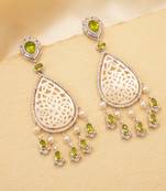 White sterling silver earrings