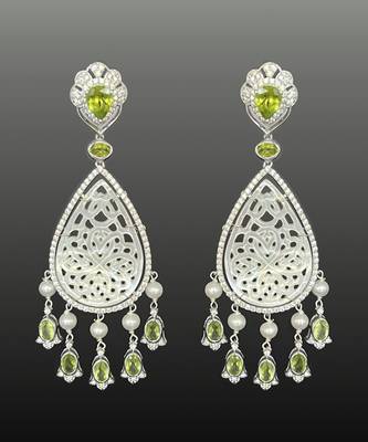 White sterling silver earrings 2