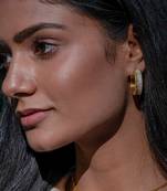 Yellow gold plated sterling silver earrings