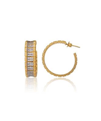 Yellow gold plated sterling silver earrings 2