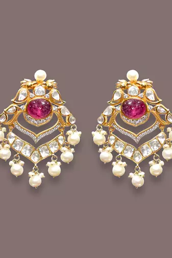 Multicolor sterling silver earrings with gold plating