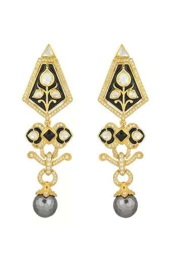 Black sterling silver base earrings
