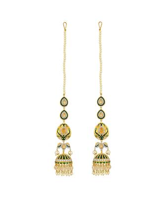 Green sterling silver studded jewellery earrings 2