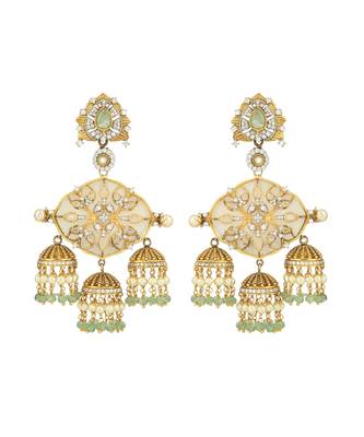 Gold sterling silver rani earrings 2