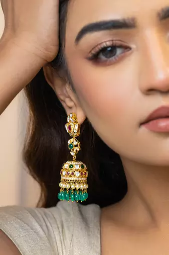 Gold sterling silver jewellery earrings