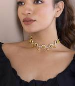 Yellow gold plated choker