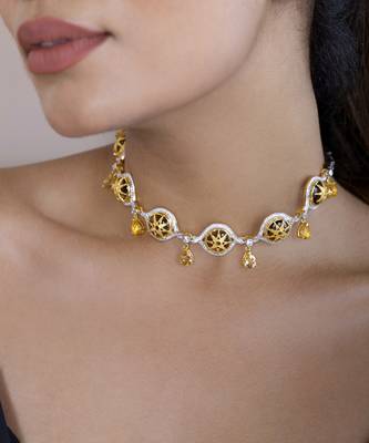 Yellow gold plated choker 2