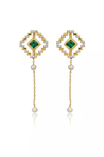 Yellow gold plated necklace set