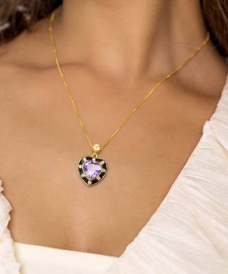 Purple sterling silver pendant 4