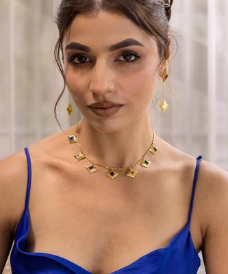 Multicolor gemstone choker 3