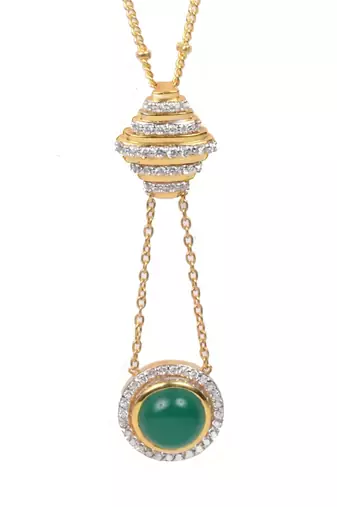 Multicolor sterling silver dangle pendant
