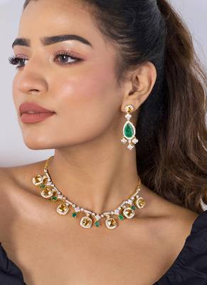 Yellow gold plated citrine necklace 3