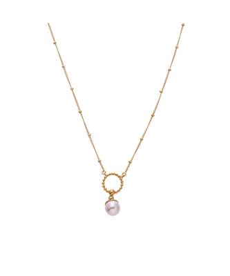 Gold sterling silver studded jewellery necklace 2