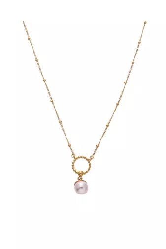 Gold sterling silver studded jewellery necklace