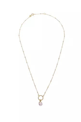 Gold sterling silver studded jewellery necklace