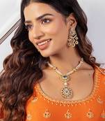 Blue sterling silver necklace-set