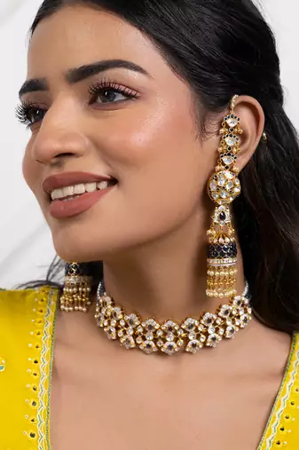 Multicolor sterling silver necklace-set