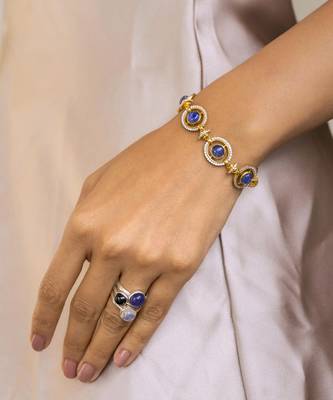 Blue sterling silver bracelet 1
