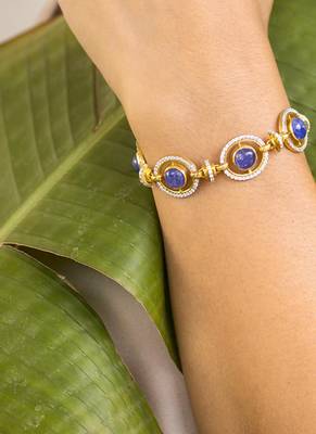 Blue sterling silver bracelet 2