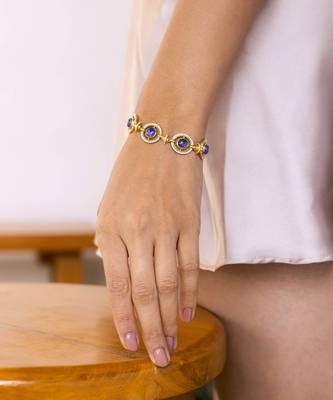 Blue sterling silver bracelet 4