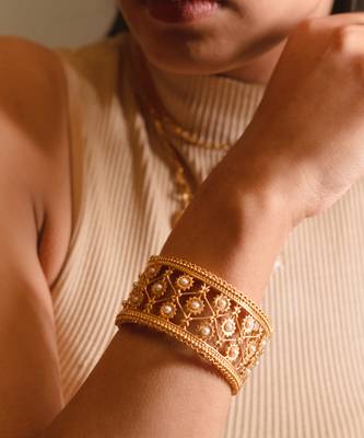 Gold sterling silver bracelet 1
